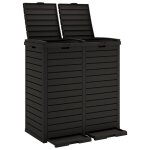 Vidaxl poubelle d'extrieur noir 78x41x86 cm polypropylne