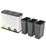 Vidaxl poubelle � ordures acier inoxydable 54 l