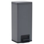 Vidaxl poubelle à pédale anti - empreinte 30 l gris acier inoxydable Vidaxl poubelle à pédale anti - empreinte 30 l gris acier inoxydable