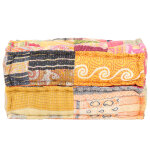 Vidaxl pouf 60x70x36 cm patchwork tissu