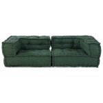 Vidaxl pouf modulaire vert 140x70x36 tissu Vidaxl pouf modulaire vert 140x70x36 tissu