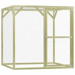 Vidaxl poulailler 1, 5x1, 5x1, 5 m bois de pin impr�gn�