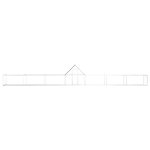 Vidaxl poulailler 14 x 2 x 2 m acier galvanis
