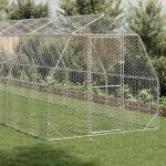 Vidaxl poulailler 2, 5x10x2, 25 m acier galvanis
