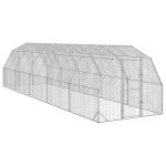 Vidaxl poulailler 2, 5x10x2, 25 m acier galvanis�