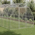 Vidaxl poulailler 2, 5x12x2, 25 m acier galvanis