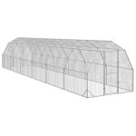 Vidaxl poulailler 2, 5x12x2, 25 m acier galvanis�