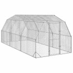 Vidaxl poulailler 2, 5x6x2, 25 m acier galvanis�