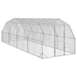Vidaxl poulailler 2, 5x8x2, 25 m acier galvanis�