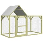 Vidaxl poulailler 200x100x150 cm bois de pin massif impr�gn�