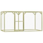 Vidaxl poulailler 3x1, 5x1, 5 m bois de pin impr�gn�