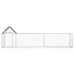 Vidaxl poulailler 5 x 1 x 1, 5 m acier galvanis