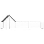 Vidaxl poulailler 6 x 2 x 2 m acier galvanis