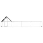 Vidaxl poulailler 8 x 2 x 2 m acier galvanis