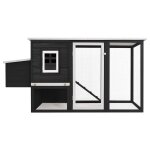 Vidaxl poulailler d'extrieur avec 1 nichoir gris bois