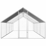 Vidaxl poulailler d'ext�rieur 2, 75 x 8 x 1, 92 m acier galvanis�