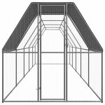 Vidaxl poulailler d'ext�rieur 2x10x2 m acier galvanis�