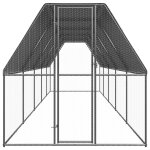 Vidaxl poulailler d'extrieur 2x10x2 m acier galvanis