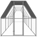 Vidaxl poulailler d'ext�rieur 2x12x2 m acier galvanis�