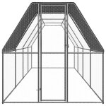 Vidaxl poulailler d'ext�rieur 2x8x2 m acier galvanis�