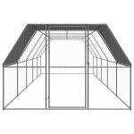 Vidaxl poulailler d'extrieur 3x10x2 m acier galvanis