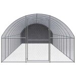 Vidaxl poulailler d'ext�rieur 3x12x2 m acier galvanis�