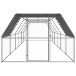 Vidaxl poulailler d'extrieur 3x12x2 m acier galvanis