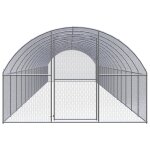 Vidaxl poulailler d'extrieur 3x16x2 m acier galvanis
