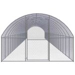 Vidaxl poulailler d'ext�rieur 3x24x2 m acier galvanis�