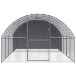 Vidaxl poulailler d'ext�rieur 3x4x2 m acier galvanis�