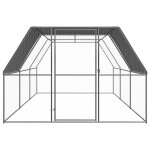 Vidaxl poulailler d'extrieur 3x6x2 m acier galvanis