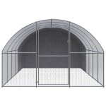 Vidaxl poulailler d'extrieur 3x6x2 m acier galvanis