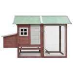 Vidaxl poulailler moka 170x81x110 cm bois de pin massif et sapin