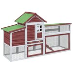 Vidaxl poulailler moka 186, 5x58, 5x113 cm bois massif de pin