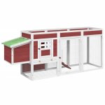 Vidaxl poulailler moka 204x50x84 cm bois massif de pin Vidaxl poulailler moka 204x50x84 cm bois massif de pin