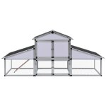 Vidaxl poulailler avec rampes et nichoir aluminium
