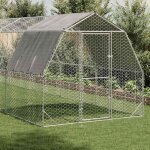 Vidaxl poulailler avec toit 2, 5x10x2, 25 m acier galvanisé Vidaxl poulailler avec toit 2, 5x10x2, 25 m acier galvanisé
