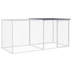 Vidaxl cage � poulets avec toit anthracite 203 x 98 x 90 cm acier galvanis�