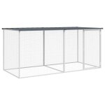 Vidaxl cage � poulets avec toit anthracite 203 x 98 x 90 cm acier galvanis�