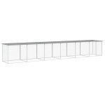 Vidaxl poulailler avec toit gris clair 603x98x90 cm acier galvanis�
