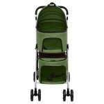 Vidaxl poussette pour chien pliante � 2 niveaux vert 83x48x97 cm