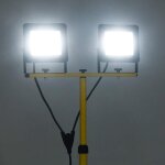 Vidaxl projecteur � led avec tr�pied 2x100 w blanc froid