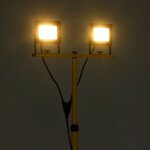Vidaxl projecteur  led avec trpied 2x30 w blanc chaud