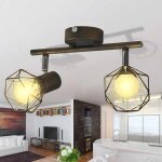 Vidaxl projecteur style industriel noir avec 2 ampoules à filament led Vidaxl projecteur style industriel noir avec 2 ampoules à filament led