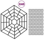 Vidaxl protection d'�tang 40 pcs noir polypropyl�ne