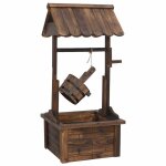 Vidaxl puits  souhait avec pompe 57x50x112 cm bois de sapin massif