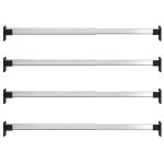 Vidaxl rails de garde - robe t�lescopiques 4 pcs argent� 58 - 100 cm