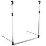 Vidaxl rail de suspension de garde - robe t�lescopique argent�
