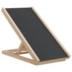 Vidaxl rampe pour chiens gris 70x35 cm bois de sapin solide
