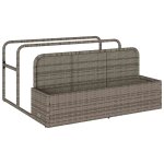 Vidaxl rangement pour matelas gonflables de piscine gris 110 x 100 x 57 cm r�sine tress�e